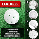 Jecery 24 Pcs Plastic Practice Baseballs White Lightweight Training Balls - Like New
