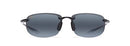 MAUI JIM MEN AND WOMEN HOOKIPA POLARIZED RIMLESS MJ-407-02 GLOSS BLACK/GRAY - Like New