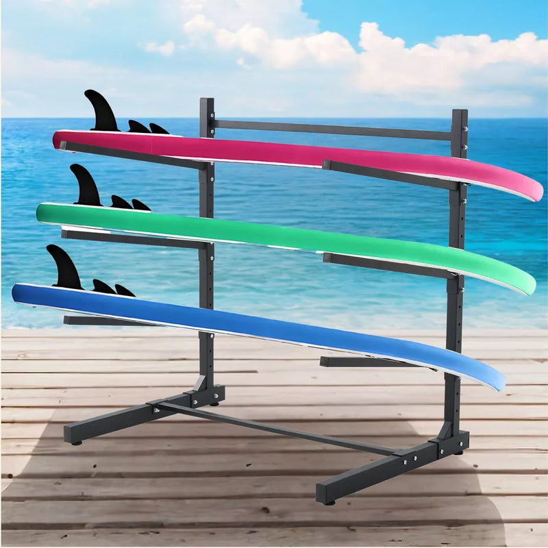TRUE & TIDY LUGO KR-46-3TIER HEAVY-DUTY FREESTANDING RACK KR-46-3TIER - BLACK - Like New