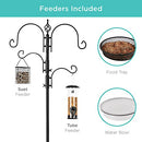 Best Choice Products 91" 4-Hook Bird Feeding Station Steel Multi-Feeder Kit - Brand New