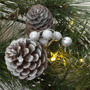 NATIONAL TREE COMPANY LED WHITTER PINE ARTIFICIAL WREATH - SILVER - Like New