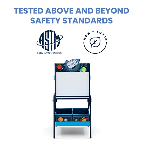 DELTA CHILDREN MYSIZE KIDS DOUBLE-SIDED STORAGE EASEL - SPACE ADVENTURES SPACE - Like New