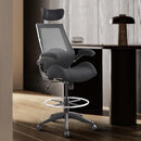 BOLISS Drafting Chair Tall Office Chair with Flip-up Armrests Ergonomic - Black - Like New