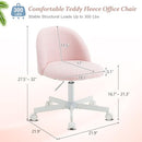 VINGLI Cute Candy Chair Armless Comfy Small Office Desk Vanity Chair - Pink - Like New