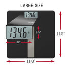 TAYLOR LIGHT POWERED DIGITAL BATH SCALE, HIGH 400 LB CAPACITY - BLACK - Like New