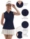 FKEEP Women's Sleeveless Polo Golf Tennis Shirt Quick Dry Athletic 2XL - Blue - Brand New