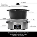 MAGNIFIQUE 8-QUART PROGRAMMABLE SLOW COOKER WITH NON-STICK POT - STAINLESS STEEL - Like New