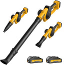 PILENTO LEAF BLOWER CORDLESS 2 BATTERIES FAST CHARGER 210 MPH ES-V3617 - YELLOW - Like New