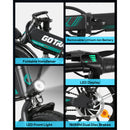 GOTRAX 16" FOLDING EBE1 ADULT ELECTRIC BIKE - 15.5MPH 350W 7 SPEED - BLACK - Like New