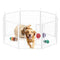HEALSMART DOG PLAYPEN 32 INCH 8 PANELS HEAVY DUTY METAL PLAYPEN - WHITE - Like New
