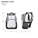 SA5505 SWISSGEAR CECIL LAPTOP BACKPACK, FITS 16 INCH LAPTOP, WHITE TARPAULIN - Brand New
