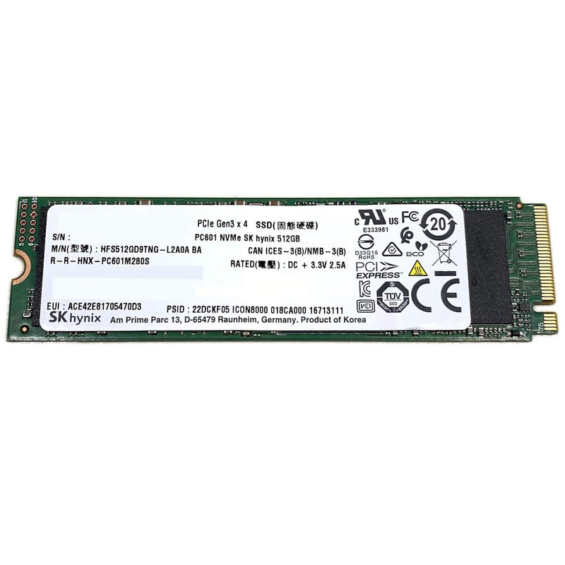 SK HYNIX SSD 512GB M.2 2280 PCIE GEN3 X4 PC601 HFS512GD9TNG - GREEN - Like New
