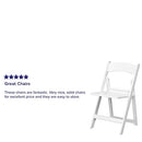 Flash Furniture HERCULES Series 1000 lb Capacity White Resin Folding Chair - Like New