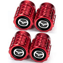 PREETH WHEEL CAP REPLACEMENT FOR MAZDA,TIRE CAPS COVER AIR VALVE STEM (4PCS) RED - Like New