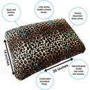 CUSHIE PILLOWS 14" X 20" LARGE MICROBEAD RECTANGLE PILLOW - LEOPARD - Like New