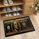 100 Dollar Bill Rugs Black Gold Bathroom Runner Rug Non-Slip 24”x36” B092M3YD4P - Brand New