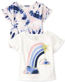 The Children's Place,Toddler Girls Print Top 2-Pack,Milky Way,Size 5T - Brand New