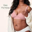 Bravado Designs Ballet Nursing Sleep Bra Pull Away for Breastfeeding - Peony S - Like New