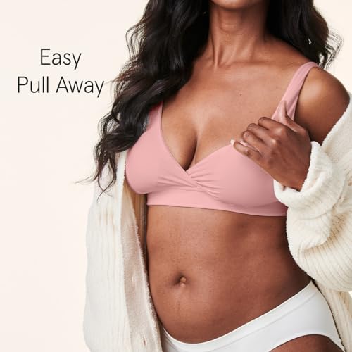 Bravado Designs Ballet Nursing Sleep Bra Pull Away for Breastfeeding - Peony S - Like New