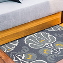 Jellybean Indoor/Outdoor Decorative Ramona Gray Accent Rug - 20" X 30" - Brand New