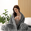 HBlife Sherpa Fleece Weighted Blanket Oeko-Tex 25 lbs 80X87 Inches - Grey - Like New