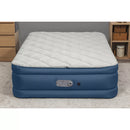 SEALY ALWAYZAIRE TOUGH GUARD DUVET MATTRESS QUEEN BUILT-IN PUMP - BEIGE/BLUE - Like New