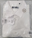JAMES TAILOR JMMS-250-BK-S SLIM-FIT STRETCH DRESS SHIRT SIZE: MEN XL - WHITE - Like New