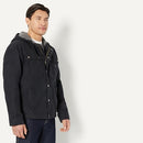 AMAZON BASICS MEN'S INSULATED RELAXED FIT HOODED WORKWEAR JACKET BLACK MEN M - Brand New