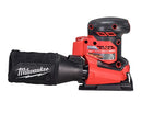 MILWAUKEE ELECTRIC M18 1/4 SHEET SANDER TOOL ONLY 2649-20 - RED - Like New
