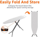 AMAZON BASICS HEIGHT ADJUSTABLE FULL-SIZE IRONING BOARD, P1454H-25 - CHEVRON - Brand New