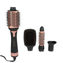 ELLE PREMIERE HAIR DRYER BRUSH AND VOLUMIZER 4-IN-1 BLOWER - BLACK/ ROSE GOLD - Like New