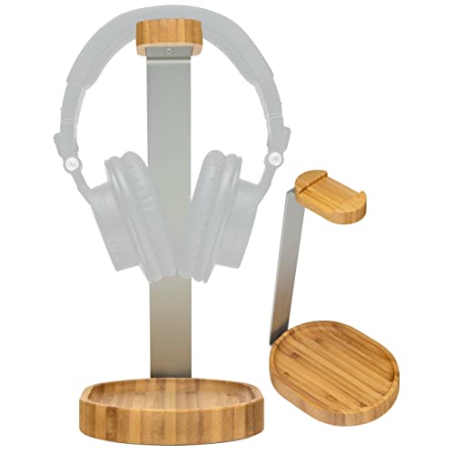 KNOX GEAR BAMBOO HEADPHONE STAND - WOOD DESK STAND - BROWN - Scratch & Dent