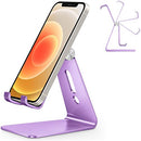 OMOTON ADJUSTABLE CELL PHONE STAND C2 ALUMINUM DESKTOP PHONE HOLDER - PURPLE - Like New