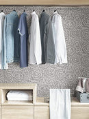 NuWallpaper Charcoal Saraya Peel and Stick Wallpaper Grey 20.5 in x 18 ft - Brand New
