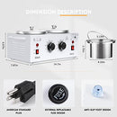 Bazady Double Wax Warmer Professional, Adjustable Temperature B09VVF3MCQ - Brand New