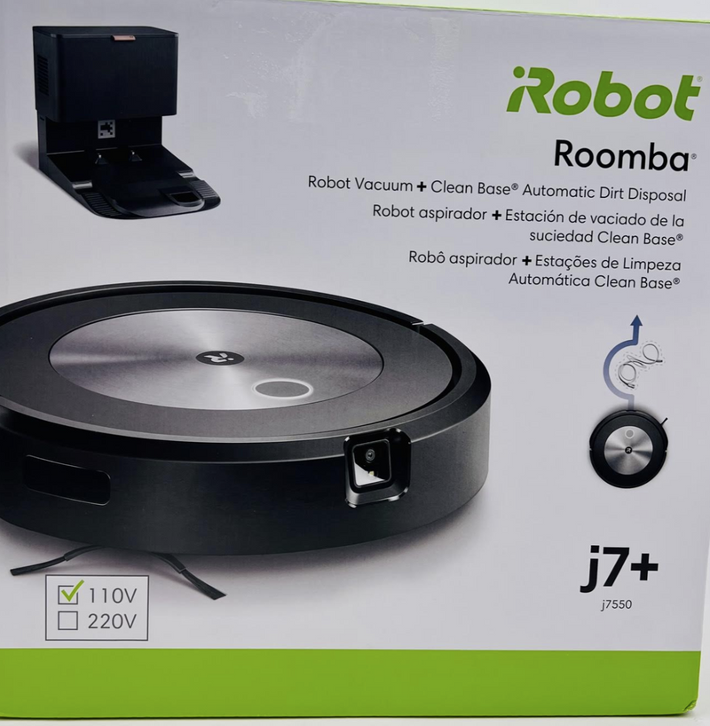 iRobot Roomba j7+ (7550) Self-Emptying Robot Vacuum - BLACK J755020 - Like New