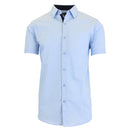 GALAXY BY HARVIC MENS SLIM FIT SHORT SLEEVE SHIRT - SIZE: S - LIGHT BLUE - Brand New