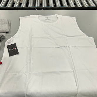 GALAXY BY HARVIC MEN'S CREW-NECK SLEEVELESS TANK T-SHIRT - SIZE: MEN XL - WHITE - Brand New