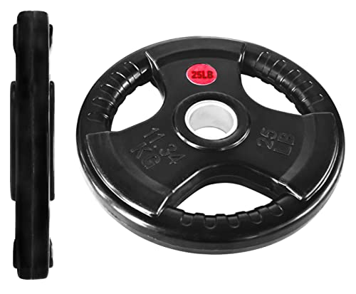 SIGNATURE FITNESS OLYMPIC 2-INCH CAST IRON PLATE WEIGHT PLATE - SF-RC25P - BLACK - Like New