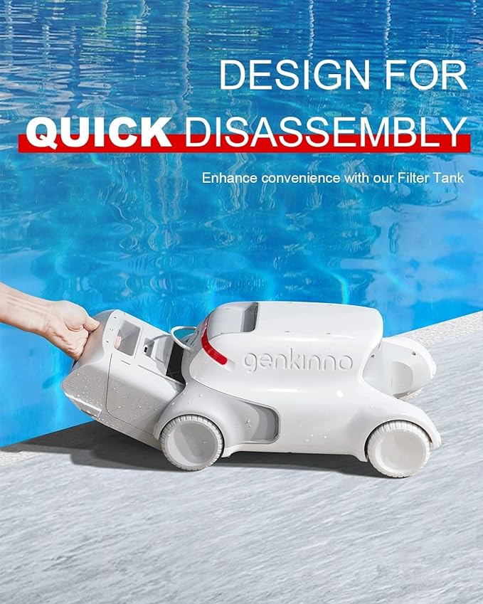 Genkinno P1 Cordless Automatic Robotic Pool Cleaner Remote Controller - White Like New