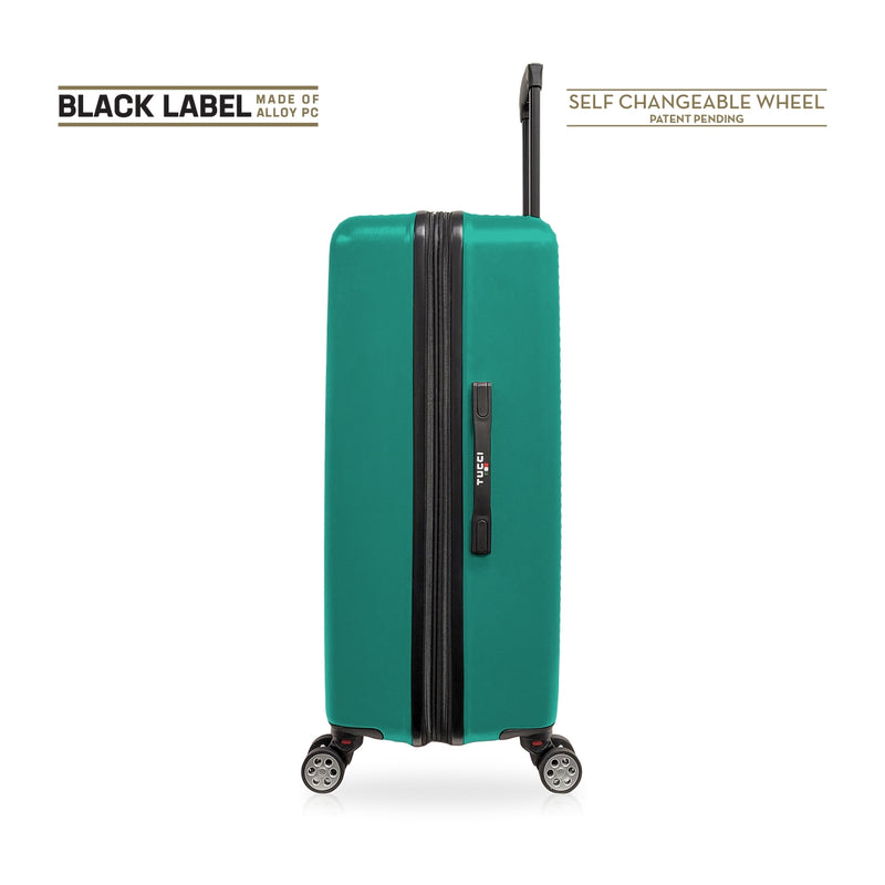 TUCCI ITALY 32" GIOIA ABS HARDSHELL SPINNER WHEEL TRAVEL SUITCASE - GREEN - Brand New