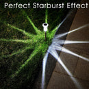 SOLAR OUTDOOR LIGHTS 10 PACK WATERPROOF STAKE LIGHTS - COOL WHITE SILVER - Like New
