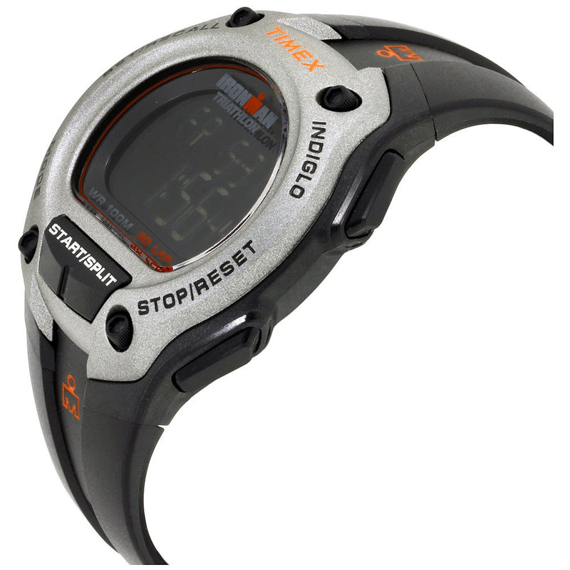 TIMEX MEN'S IRONMAN CLASSIC 30 OVERSIZED TONE WATCH, RESIN STRAP - BLACK/SILVER - Like New