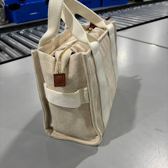 UNIVERSAL THREAD GOODS TOTE BAG WITH STRAPS- ONE SIZE - CREAM - Like New