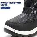 APAKOWA KIDS BOYS GIRLS WINTER SNOW BOOTS SIZE 26 - SIZE YOUTH 8.5 - GRAY/BLACK - Brand New