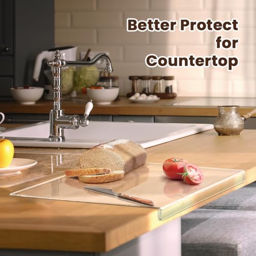 Gracenal Clear Cutting Board Countertop Acrylic Cutting Board, 18x16" - Clear - Like New