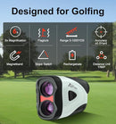 FLAGFRONT GOLF RANGEFINDER SLOPE PIN LOCK VIBRATION 1000 Y LASER 6CQJPQ5 - WHITE - Like New