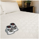 BIDDEFORD BLANKETS Quilted Electric Mattress Pad TC16B0 - QUEEN - White - Like New