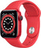 For Parts: Apple Watch 6 GPS Cellular 40mm RED Alum Case RED Band -CRACKED SCREEN/LCD