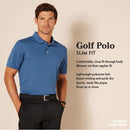 AMAZON ESSENTIALS MEN'S MOISTURE GOLF POLO HEATHER X-LARGE - PURPLE HEATHER - Brand New